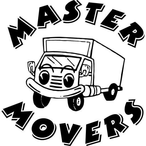 Master Movers Logo in black and white